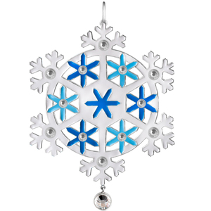 Jewelry Christmas tree toy "Snowflake" with silver plating